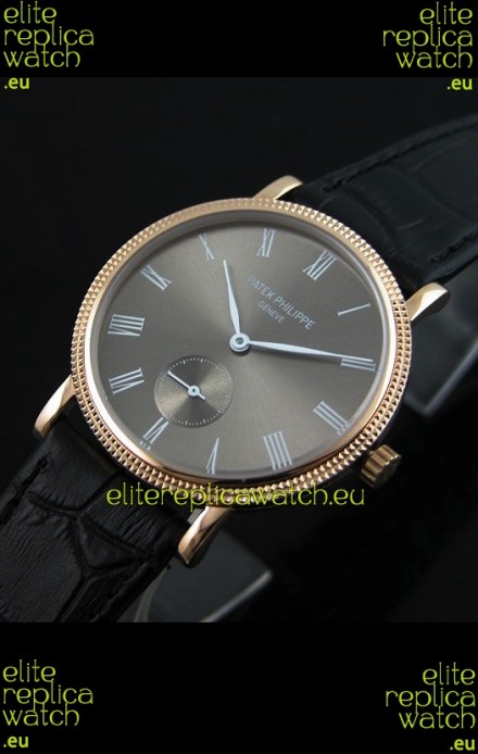 Patek Philippe Calatrava Japanese Mens Watch in Grey Dial