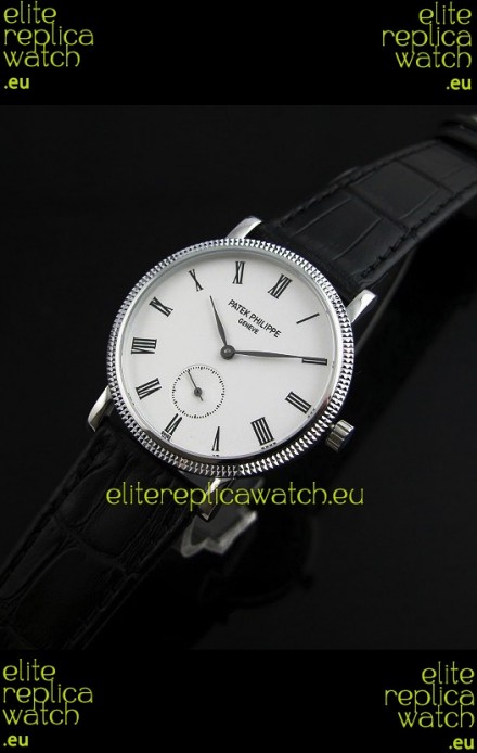 Patek Philippe Calatrava Japanese Mens Watch in White Dial