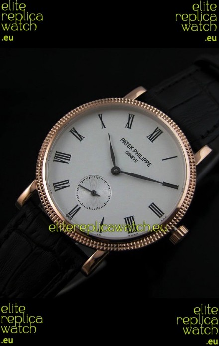 Patek Philippe Calatrava Japanese Mens Watch in Rose Gold