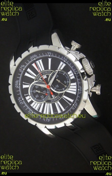Roger Dubius Excalibur Chronoexcel Japanese Watch in Black Dial