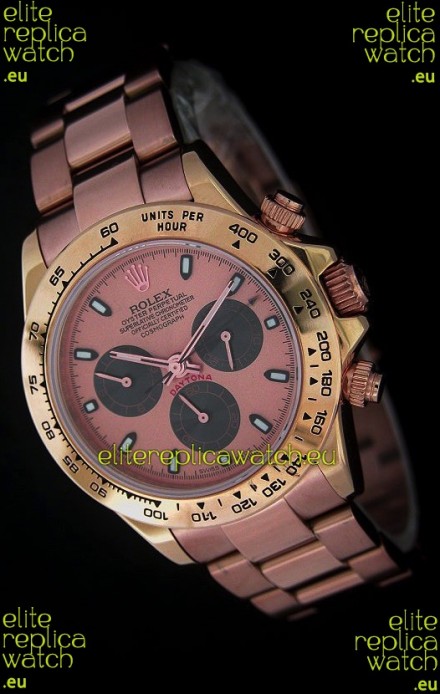 Rolex Daytona Cosmograph Swiss Replica Rose Gold Watch 