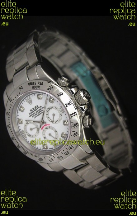 Rolex Daytona Japanese Replica Watch in White Dial