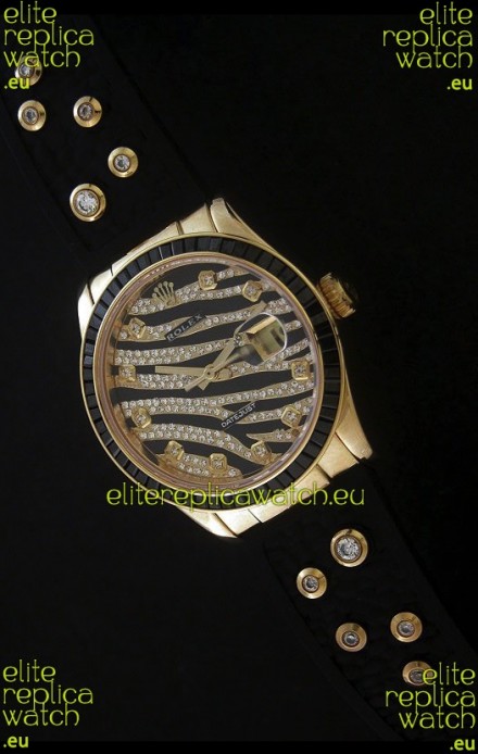 Rolex DateJust Gold Diamond Swiss Replica Watch