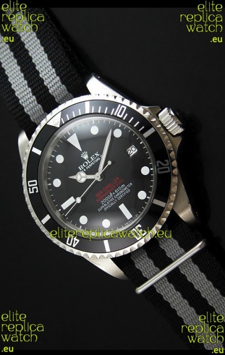 Rolex Oyster Vintage Date Sea-dewller Submariner Japanese Replica Watch in Black Dial