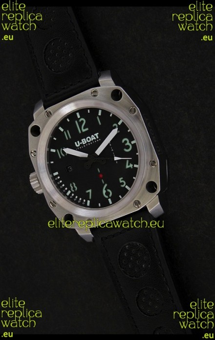 U-Boat Thousands of Feet Steel Watch in Black Dial