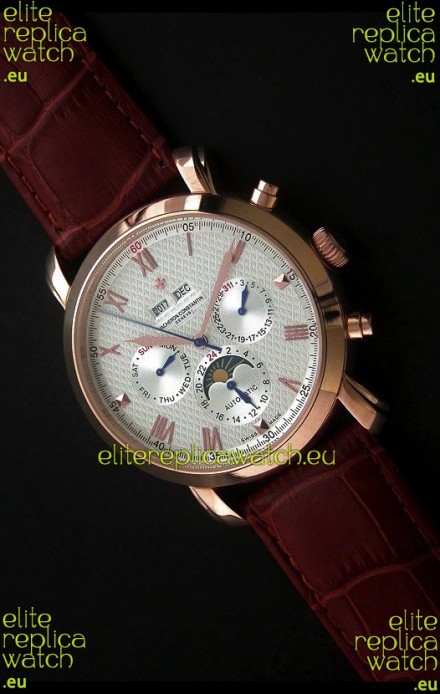 Vacheron Constantin Perpetual Calendar Japanese Watch in White Dial