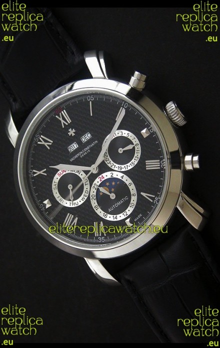 Vacheron Constantin Perpetual Calendar Japanese Watch in Black Dial
