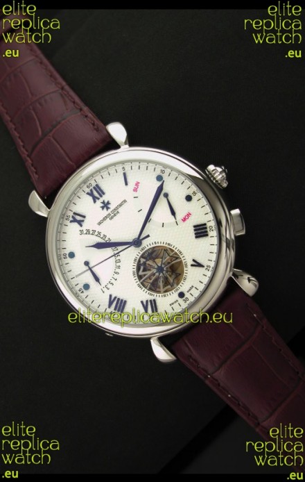 Vacheron Constantin Reserve Tourbillon Japanese Replica Watch in White Dial