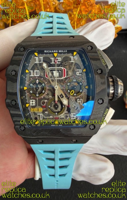 Richard Mille RM11-03 Black Carbon TPT Case Super Clone Watch 