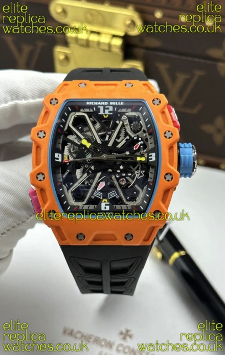 Richard Mille RM35-03 Rafael Nadal Edition Orange Quartz TPT Super Clone Watch 