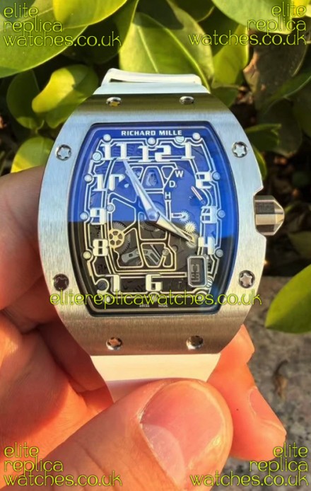 Richard Mille RM67-01 Titanium Extra-Flat White Strap Super Clone Watch 