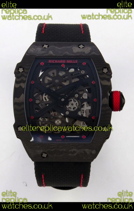 Richard Mille RM67-02 Black NTPT Velcro Strap CRMA7 Clone Movement 