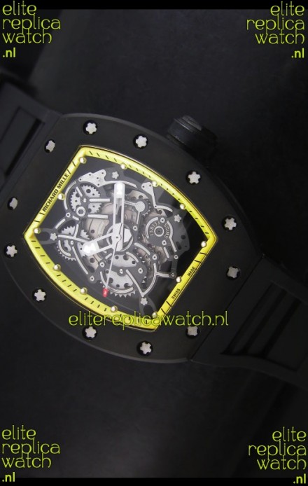 Richard Mille RM055 Bubba Watson Swiss Replica Watch in Yellow Indexes