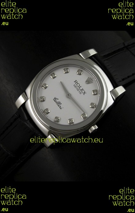 Rolex Cellini Japanese Replica Watch with Diamond Hour Markers