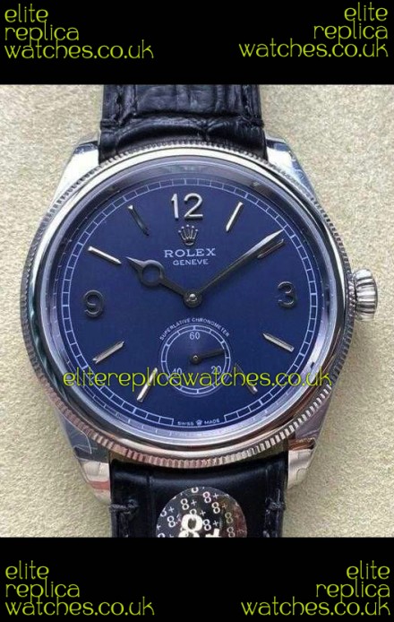 Rolex 1908 Perpetual in Steel Casing Blue Dial Swiss Replica Watch 