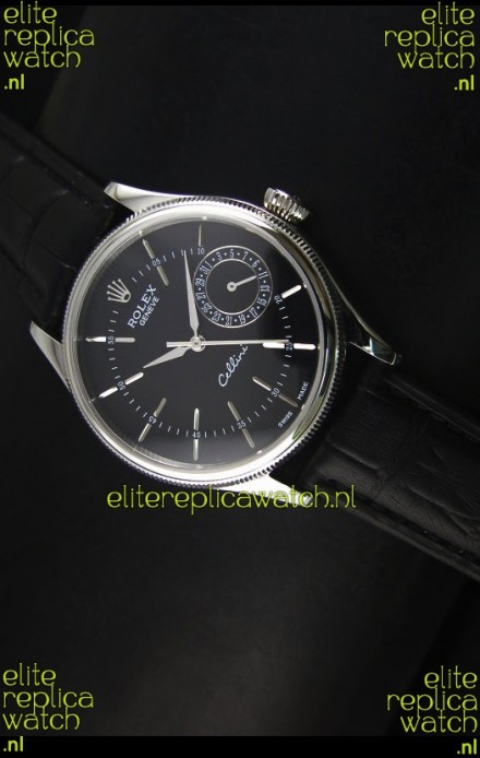 Rolex Cellini Date 50519 Swiss Replica Watch in Black Dial 