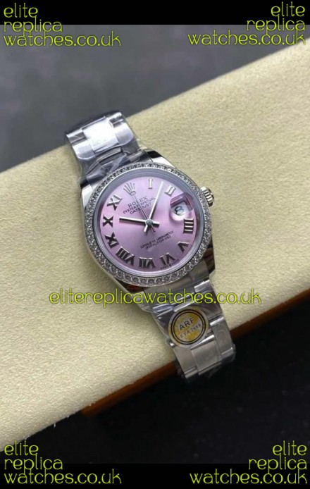 Rolex Super Clone Datejust 31MM Pink Roman Dial Oyster Super Clone Watch