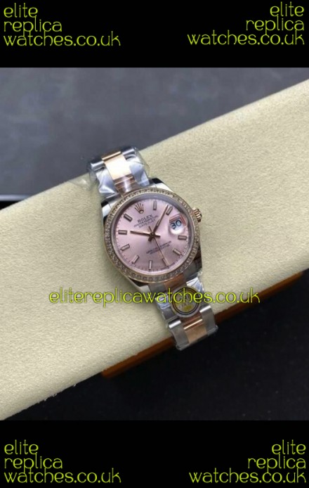 Rolex Super Clone Datejust 31MM Pink Dial Rose Gold Oyster Super Clone Watch 