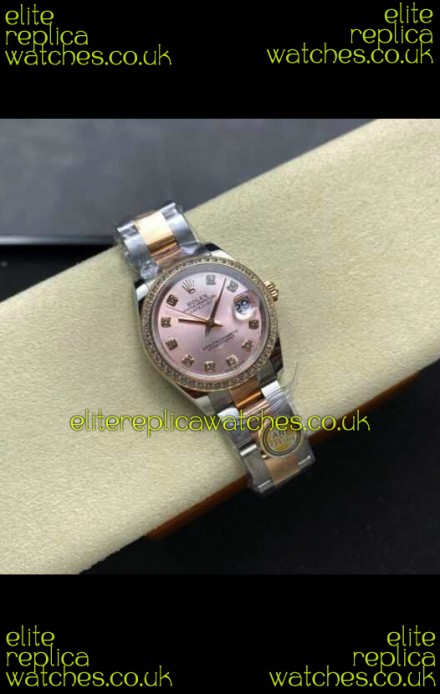 Rolex Super Clone Datejust 31MM Pink Dial Rose Gold Oyster Super Clone Watch 