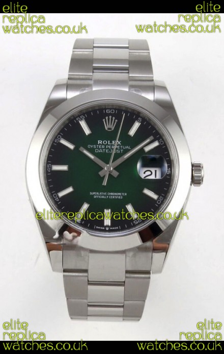 Rolex Datejust 126234 Ombre Green Dial Oyster FREE SPRUNG MVMT Super Clone Watch 41MM