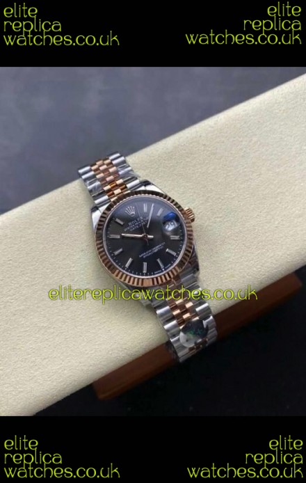 Rolex Super Clone Datejust Grey Dial Two Tone Case 31MM Super Clone Watch 