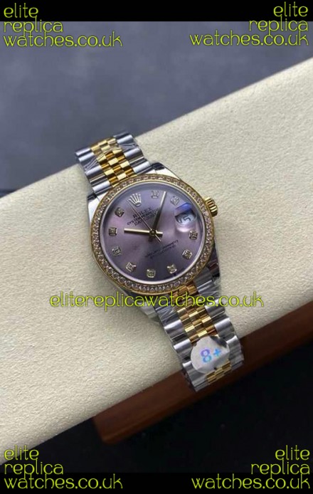 Rolex Super Clone Datejust 31MM Pink Dial Yellow Gold Super Clone Watch 