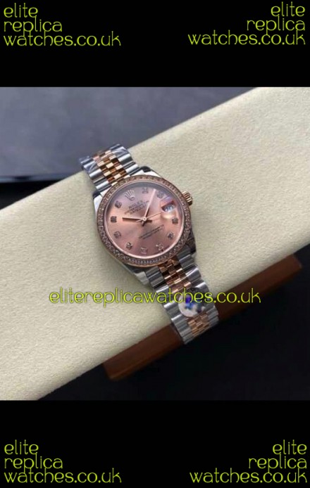 Rolex Super Clone Datejust 31MM Pink Dial Rose Gold Super Clone Watch 