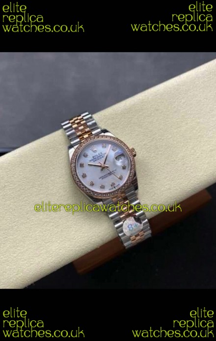 Rolex Super Clone Datejust 31MM Pearl Dial Rose Gold Super Clone Watch 
