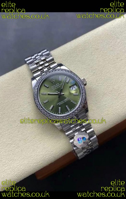 Rolex Super Clone Datejust 31MM Green Dial Steel Case Super Clone Watch 