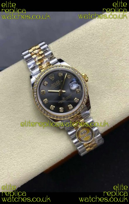 Rolex Super Clone Datejust 31MM Grey Dial Yellow Gold Super Clone Watch 