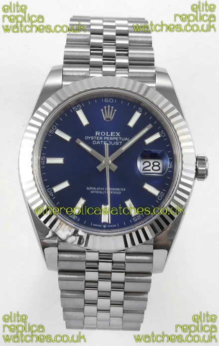 Datejust Super Clone 126334 Blue Dial 41MM FREE SPRUNG MVMNT 3235 Watch 