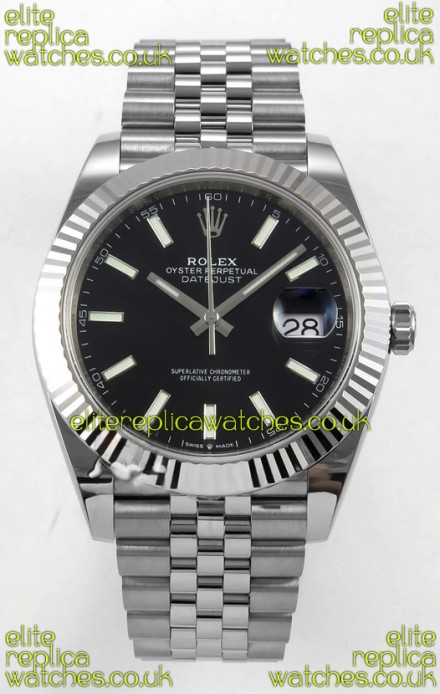 Datejust Super Clone 126334 Black Dial 41MM FREE SPRUNG MVMNT 3235 Watch 