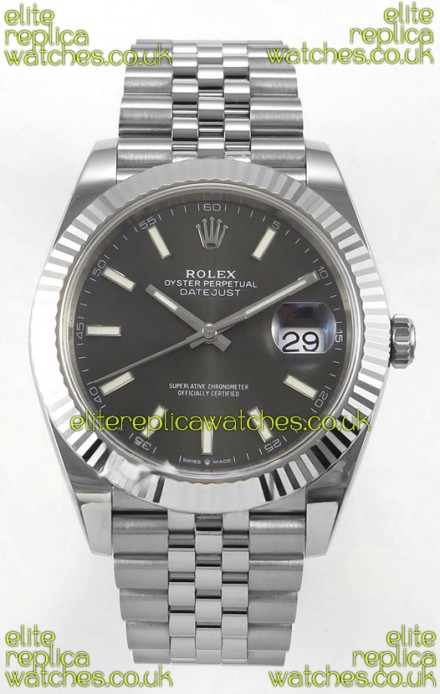 Datejust Super Clone 126334 Grey Dial 41MM FREE SPRUNG MVMNT 3235 Watch 