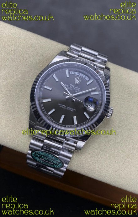 Rolex Day Date 228236 Stainless Steel Grey Dial Super Clone Watch 