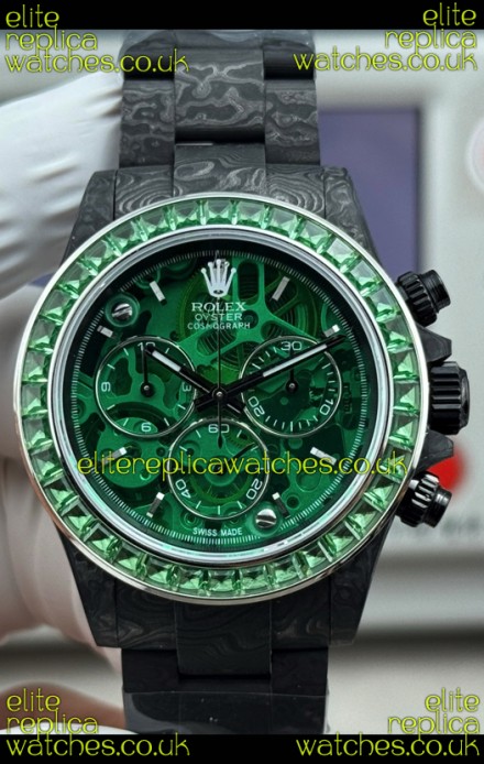 Rolex Daytona Green "Artisans De Genève - Poetry of Lights" Carbon Casing Super Clone Watch 