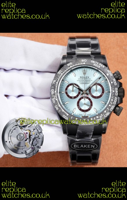Rolex Daytona Blaken 4131 Movement ICE Blue Dial Super Clone Watch 