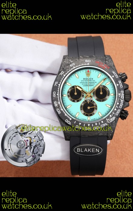 Rolex Daytona Forged Cabon Casing Tiffany Blue Dial Super Clone Watch 