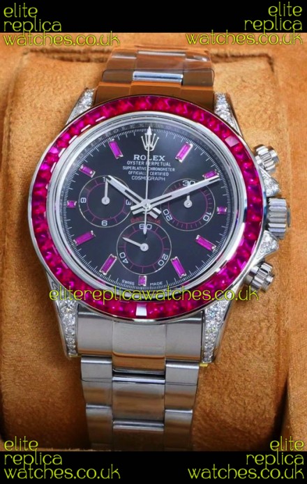 Rolex Daytona 126599 White Gold Red Dial Super Clone Watch 