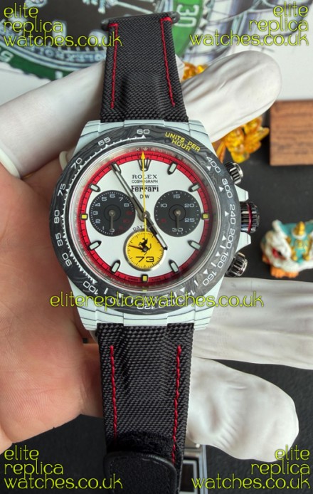 Rolex Daytona DiW Ferrari CarboQuartz Super Clone Watch 