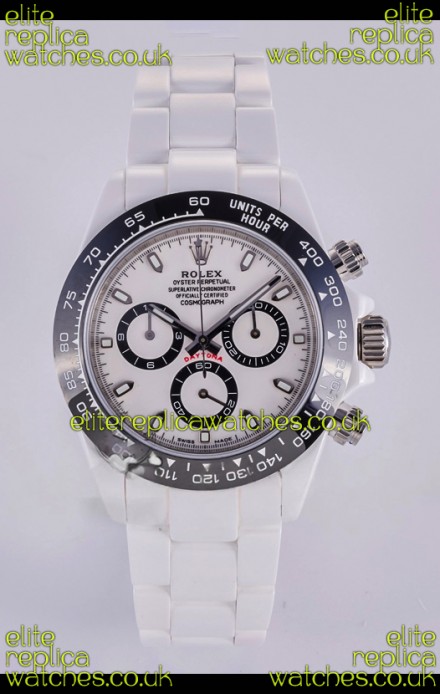 Rolex Daytona AET White Ceramic 4130 Movment Super Clone Watch 