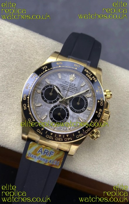 Rolex Daytona 126518 Yellow Gold Meteorite Dial FREE SPRUNG MVMNT Super Clone Watch 