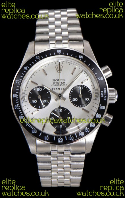 Rolex Daytona Paul Newman 37MM Tiffany & Co Steel Dial Manual Wind Super Clone Watch 