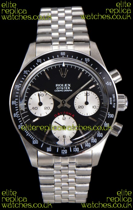 Rolex Daytona Paul Newman 37MM Black Dial Manual Wind Super Clone Watch 