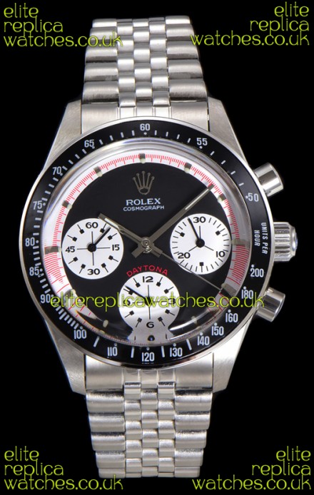 Rolex Daytona Paul Newman 37MM Black Dial Manual Wind Super Clone Watch 