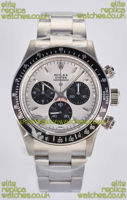 Rolex Daytona Paul Newman Steel Dial Custom Modded 4130 Mvnt Swiss Replica
