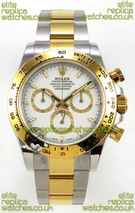 Rolex Daytona 126503 Two Tone White Dial FREE SPRUNG MVMT Super Clone Watch 