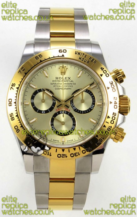 Rolex Daytona 126503 Two Tone Gold Dial FREE SPRUNG MVMT Super Clone Watch 