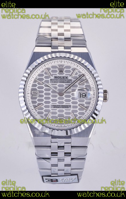 Rolex Land-Dweller 127336 Steel Honeycomb Dial 40MM Super Clone Watch 