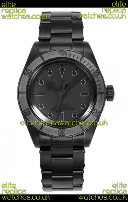 Tudor Black Bay PVD Case Black Dial Swiss Replica Watch 