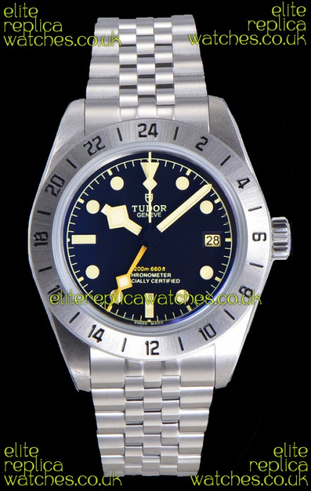 Tudor Black Bay PRO 79470-0001 GMT Black Dial Jubilee Super Clone Watch 
